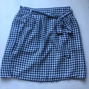 Blue and White Gingham Skirt